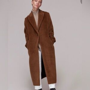Whistles Emma Alpaca Wool Camel coat